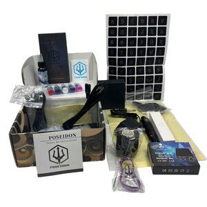 Poseidon Tattoo Kit Rotary Machine Set W/ Inks Needles & Accessories C249